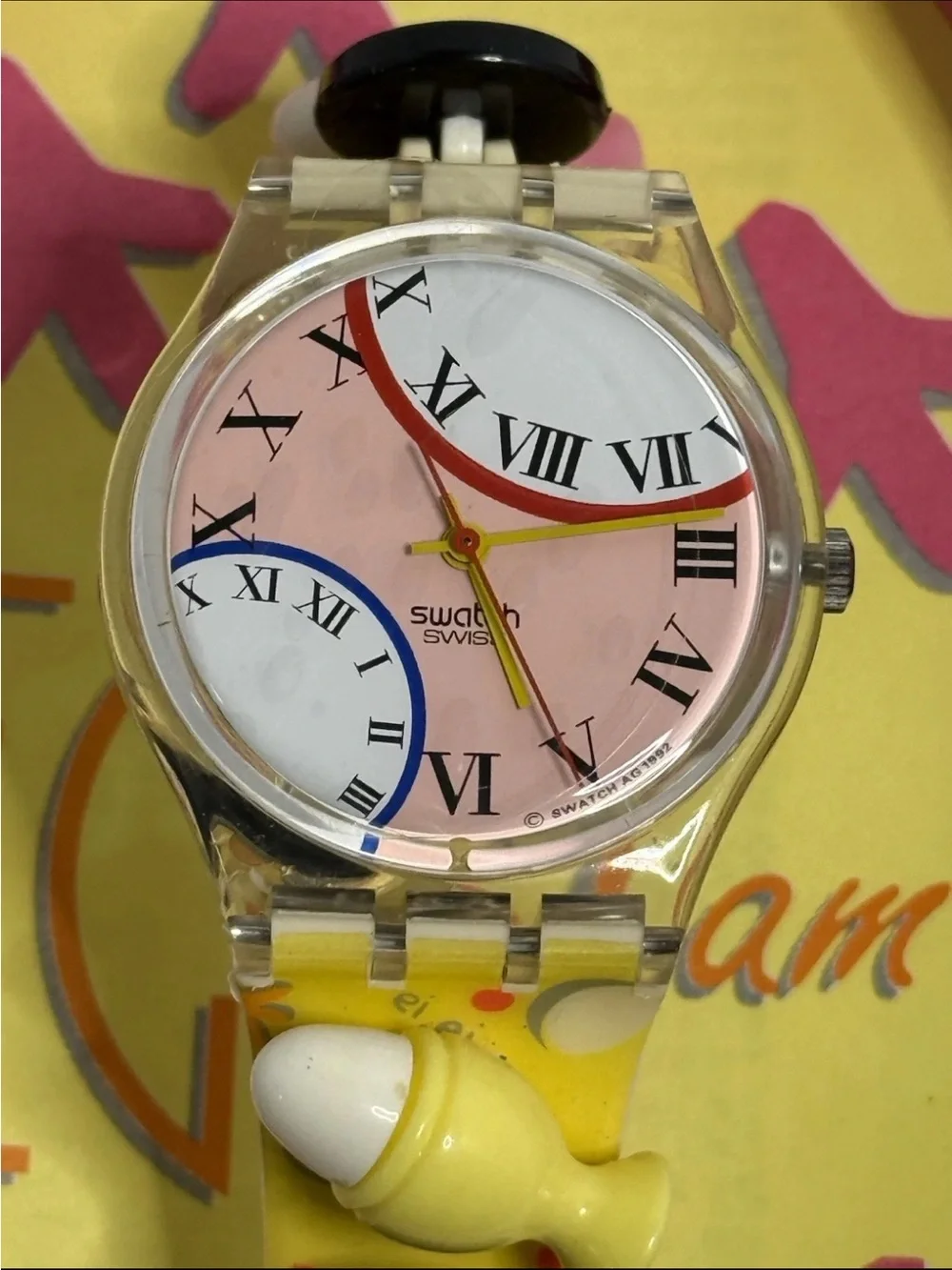 Swatch Eggs Dream GZ128 Special Collectors Edition with Charms and Metal Egg